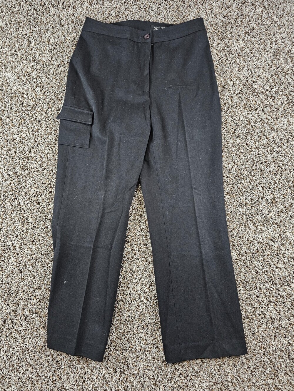 Isabel Ardee Moti Bashan Womens Sz 4P Petite Straight Leg Cargo Pants Black